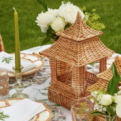 Natural Rattan Pagoda Decoration Set|Mrs. Alice New