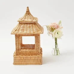 Natural Rattan Pagoda Lantern|Mrs. Alice Outlet
