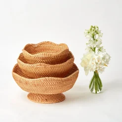 Natural Rattan Scalloped Bowl (Small)|Mrs. Alice Sale