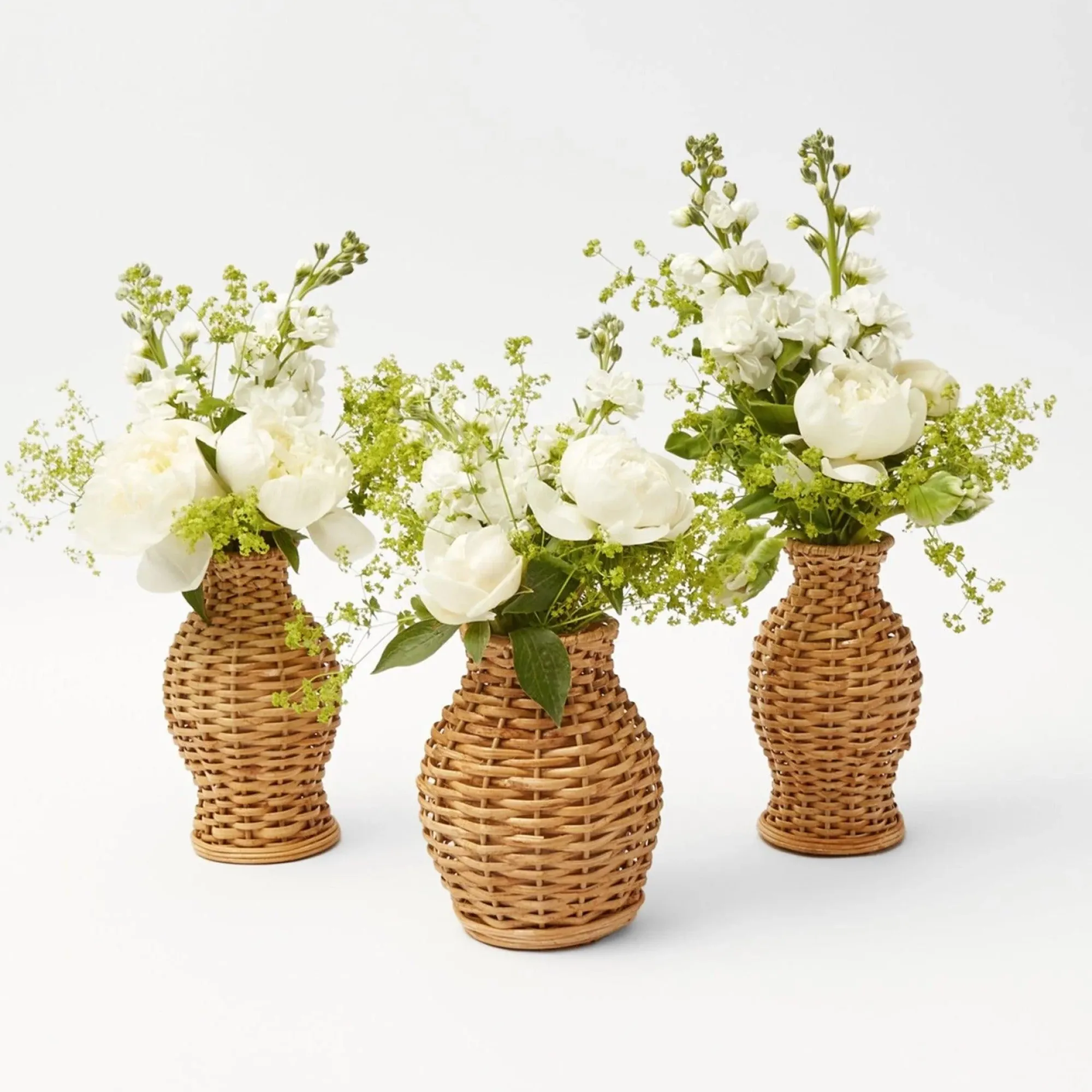 Natural Rattan Vase (Set Of 3)|Mrs. Alice