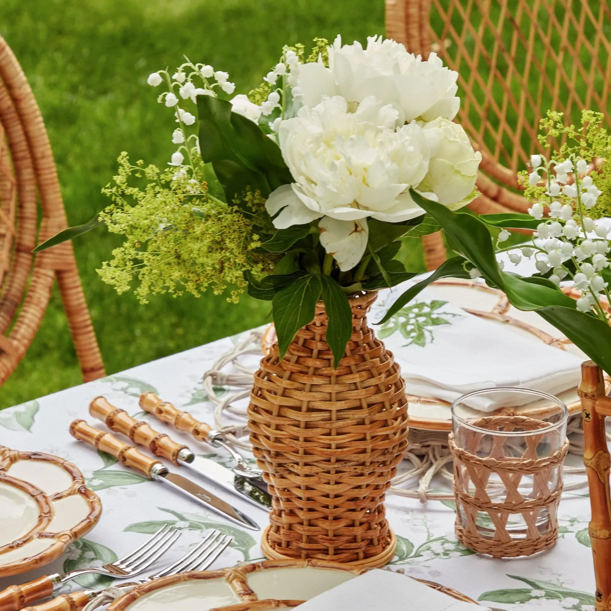 Natural Rattan Vase (Set Of 3)|Mrs. Alice