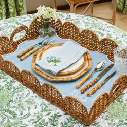Octavia Blue Tray Liner|Mrs. Alice Clearance