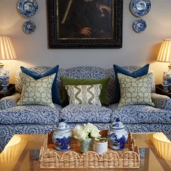 Olive Green Bamboo Trellis Fabric|Mrs. Alice New