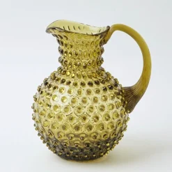 Olive Green Hobnail Jug|Mrs. Alice New