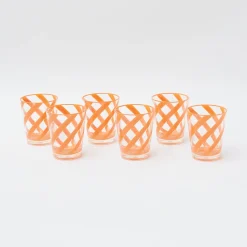 Orange Swirl Outdoor Glasses (Set Of 6)|Mrs. Alice Discount