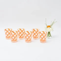 Orange Swirl Outdoor Glasses (Set Of 6)|Mrs. Alice Discount