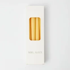 Pastel Yellow Candles (Set Of 8)|Mrs. Alice Clearance