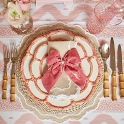 Personalised Dusty Pink Napkin Bow|Mrs. Alice Clearance