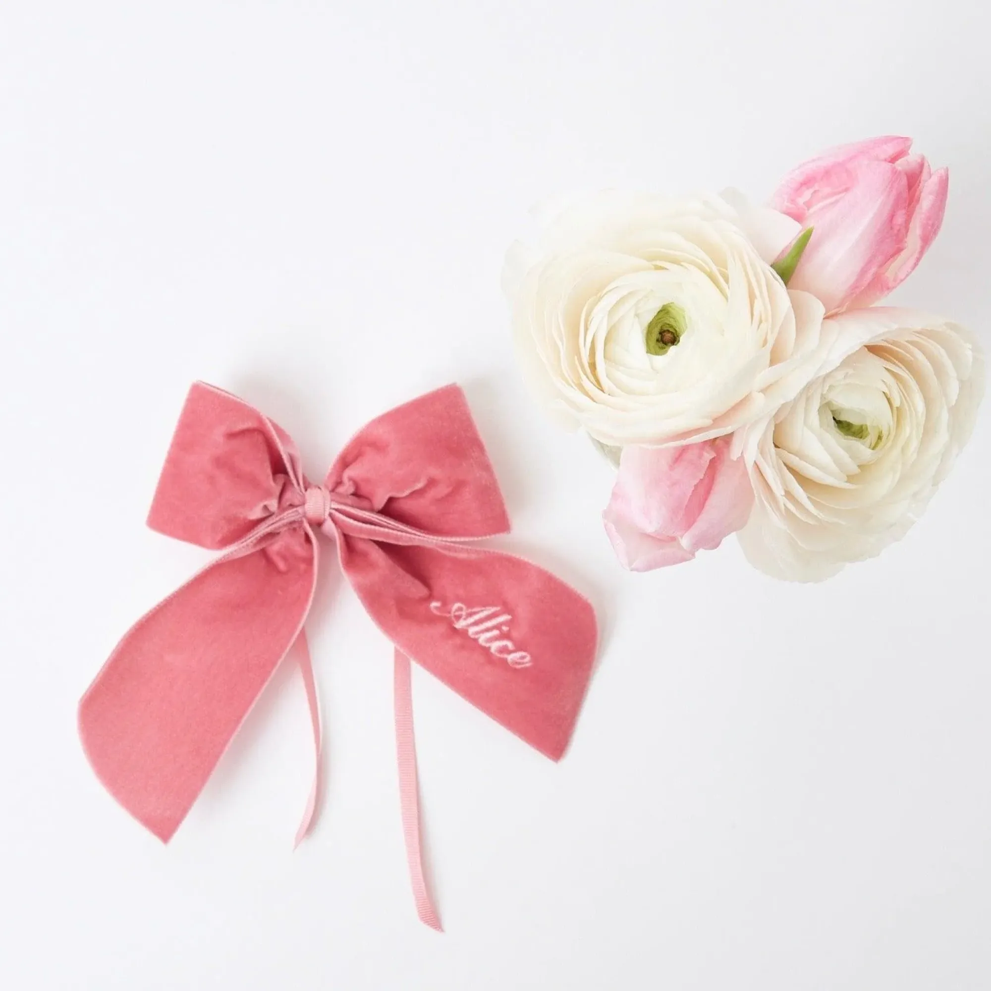 Personalised Dusty Pink Napkin Bow|Mrs. Alice Clearance