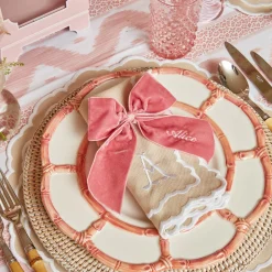 Personalised Dusty Pink Napkin Bow|Mrs. Alice Clearance