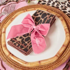 Personalised Dusty Pink Napkin Bow|Mrs. Alice Clearance