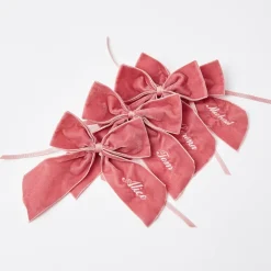 Personalised Dusty Pink Napkin Bow|Mrs. Alice Clearance