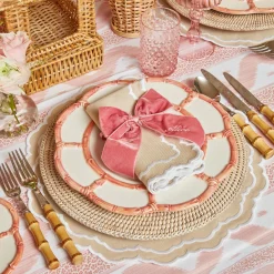 Personalised Dusty Pink Napkin Bow|Mrs. Alice Clearance