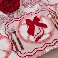 Personalised Red Velvet Napkin Bow|Mrs. Alice Clearance