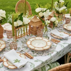 Petal Bamboo Ceramic Dinner Plate (Set Of 4)|Mrs. Alice Online