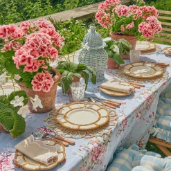 Petal Bamboo Ceramic Dinner Plate (Set Of 4)|Mrs. Alice Online