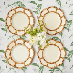 Petal Bamboo Ceramic Dinner Plate|Mrs. Alice
