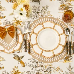 Petal Bamboo Ceramic Dinner & Starter Plates (Set Of 8)|Mrs. Alice Outlet