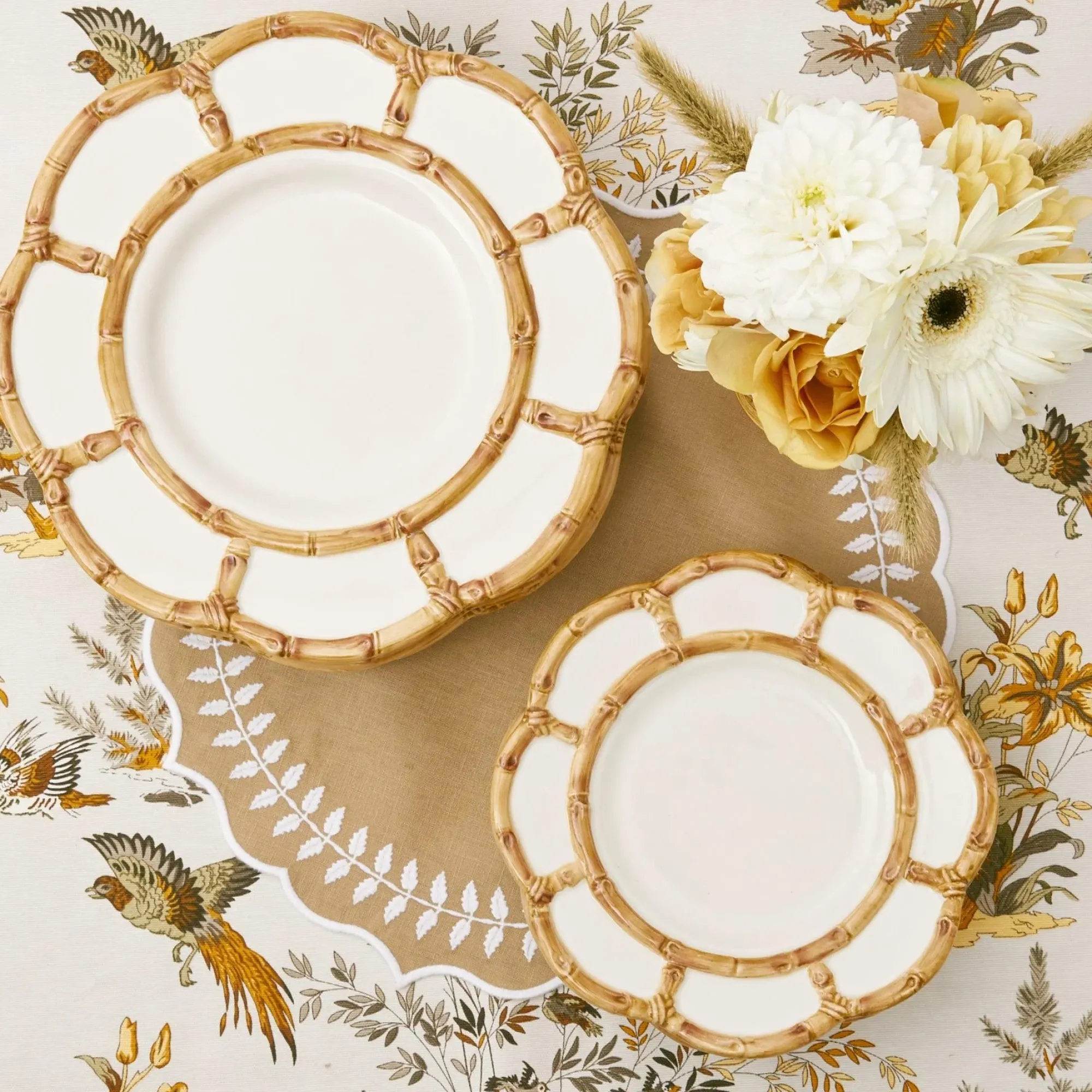 Petal Bamboo Ceramic Dinner Plate|Mrs. Alice Best