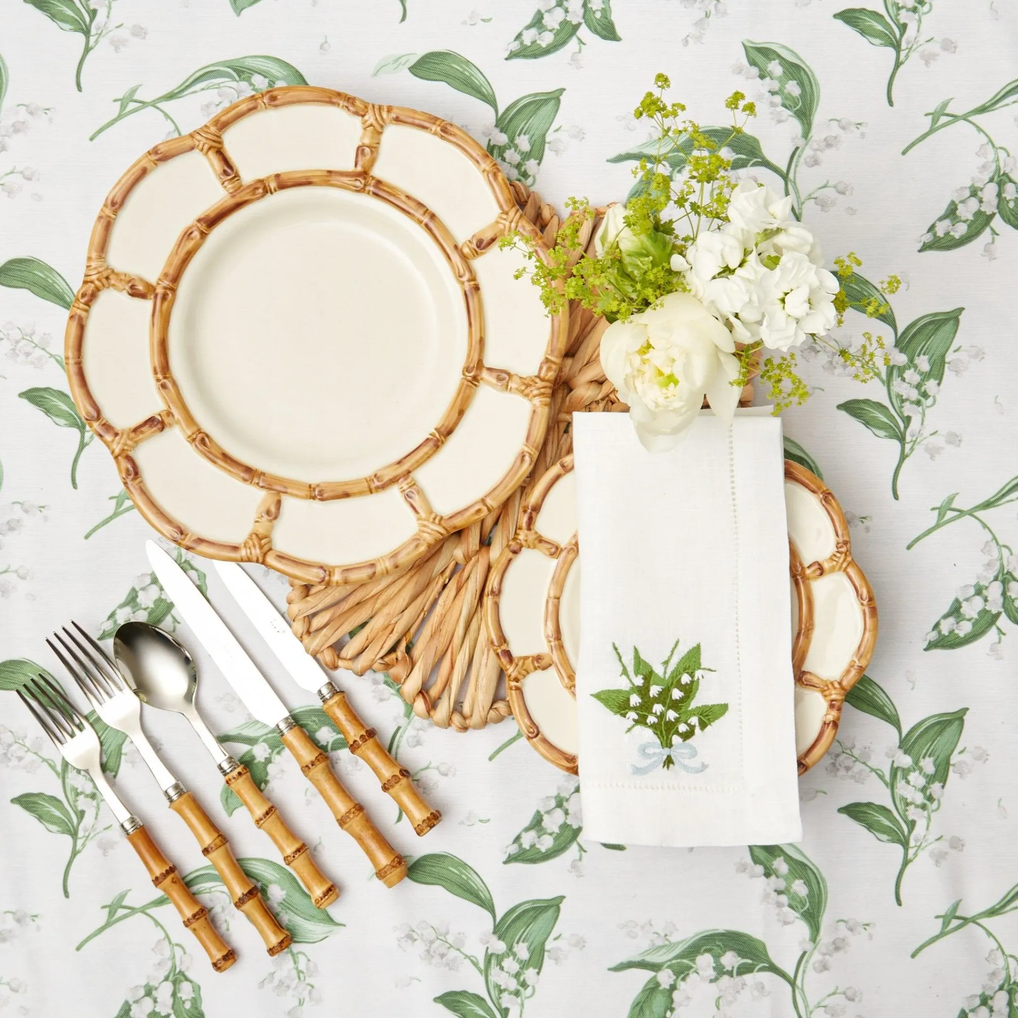 Petal Bamboo Ceramic Dinner Plate|Mrs. Alice Best