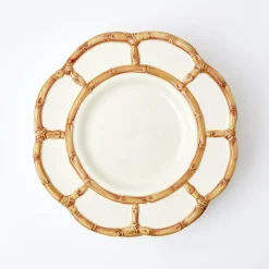 Petal Bamboo Ceramic Dinner & Starter Plates (Set Of 8)|Mrs. Alice Sale