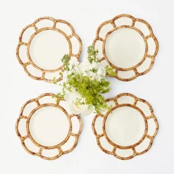 Petal Bamboo Starter Plate (Set Of 4)|Mrs. Alice Best
