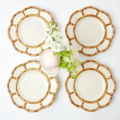 Petal Bamboo Starter Plate (Set Of 4)|Mrs. Alice New