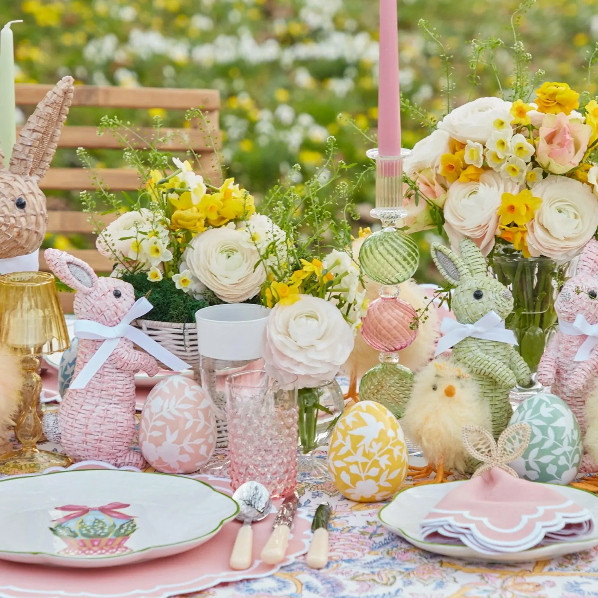 Pink & Green Camille Candle Set (Pink Candles)|Mrs. Alice Online