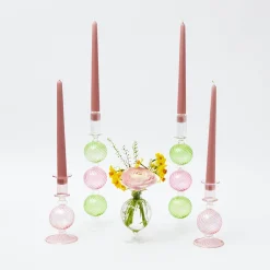 Pink & Green Camille Candle Set (Pink Candles)|Mrs. Alice Online