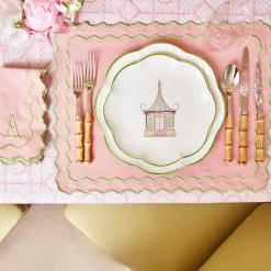 Pink & Green Pagoda Starter Plate|Mrs. Alice Discount