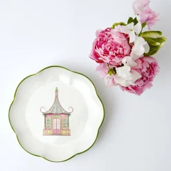 Pink & Green Pagoda Starter Plate|Mrs. Alice Discount