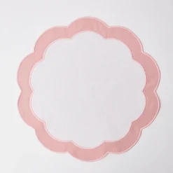 Pink Applique Placemats & Napkins (Set Of 4)|Mrs. Alice Best