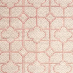 Pink Bamboo Trellis Fabric|Mrs. Alice Sale