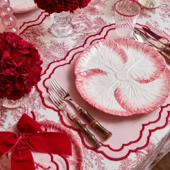 Pink Capri Lettuce Dinner Plate (Set Of 4)|Mrs. Alice Sale