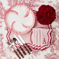 Pink Capri Lettuce Dinner Plate (Set Of 4)|Mrs. Alice Sale