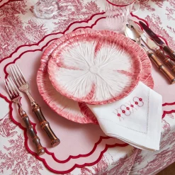 Pink Capri Lettuce Dinner Plate (Set Of 4)|Mrs. Alice Sale