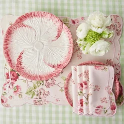 Pink Capri Lettuce Dinner Plate|Mrs. Alice Outlet