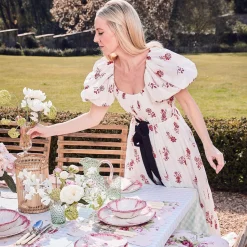 Pink Capri Lettuce Dinner Plate|Mrs. Alice Outlet