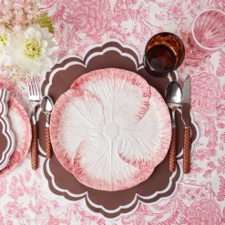 Pink Capri Lettuce Dinner Plate|Mrs. Alice Outlet