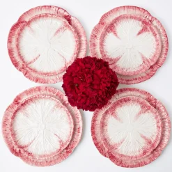 Pink Capri Lettuce Dinner Plate|Mrs. Alice Outlet