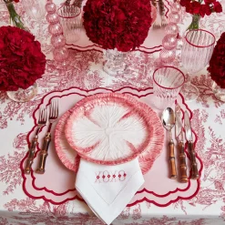 Pink Capri Lettuce Dinner Plate|Mrs. Alice Outlet