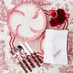 Pink Capri Lettuce Dinner Plate (Set Of 4)|Mrs. Alice Hot