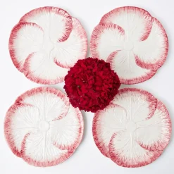 Pink Capri Lettuce Dinner Plate (Set Of 4)|Mrs. Alice