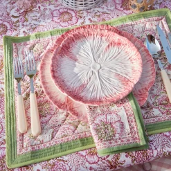 Pink Capri Lettuce Starter Plate (Set Of 4)|Mrs. Alice New