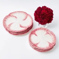 Pink Capri Lettuce Starter Plate (Set Of 4)|Mrs. Alice Discount