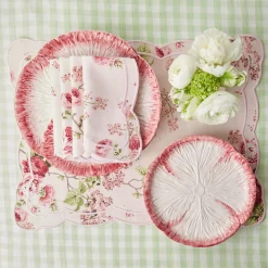 Pink Capri Lettuce Starter Plate (Set Of 4)|Mrs. Alice