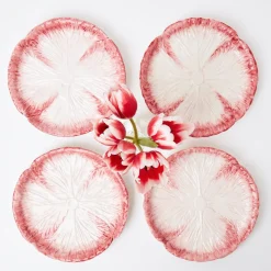 Pink Capri Lettuce Starter Plate (Set Of 4)|Mrs. Alice