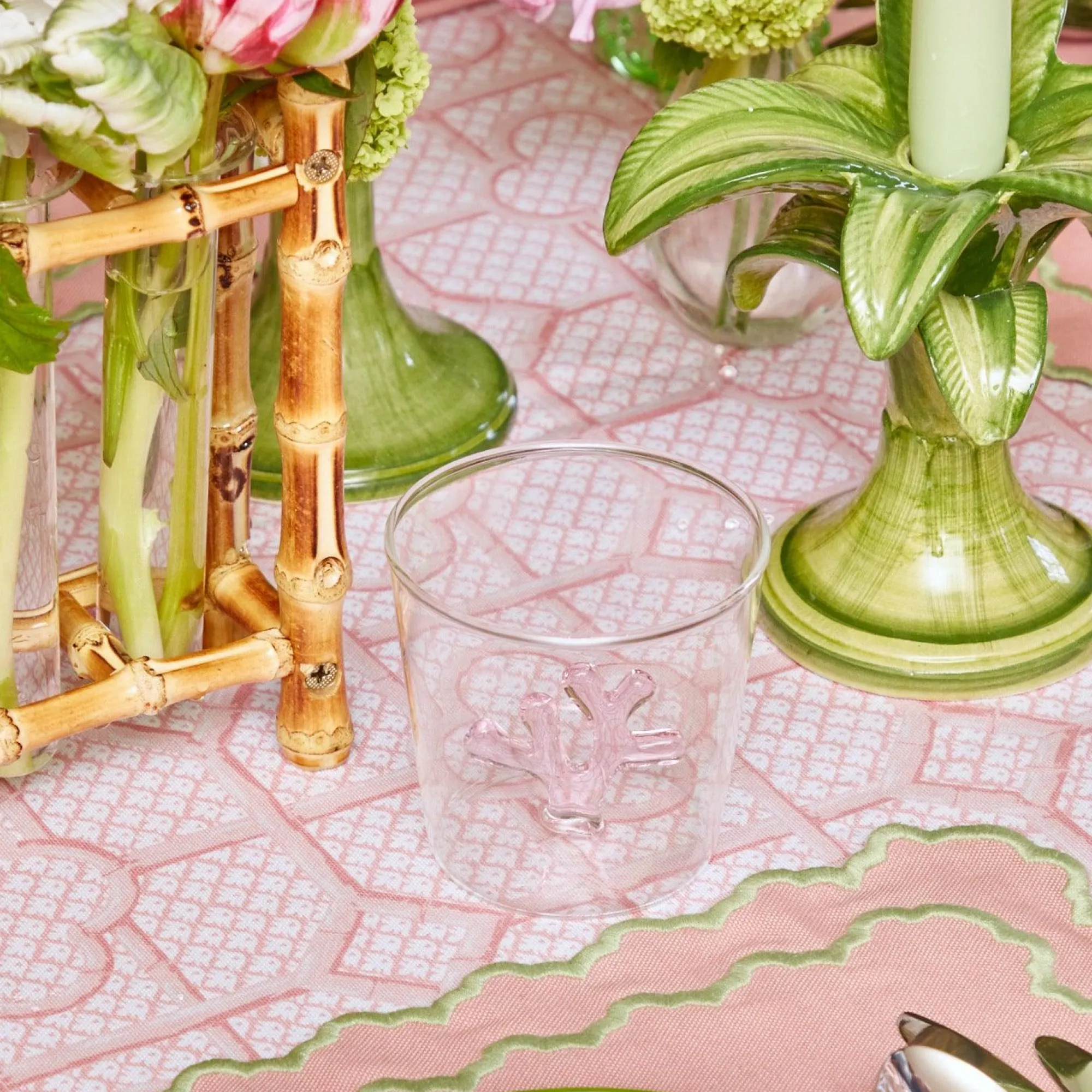 Pink Coral Glasses (Set Of 4)|Mrs. Alice Online