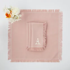 Pink Fringe Napkins (Set Of 4)|Mrs. Alice Online