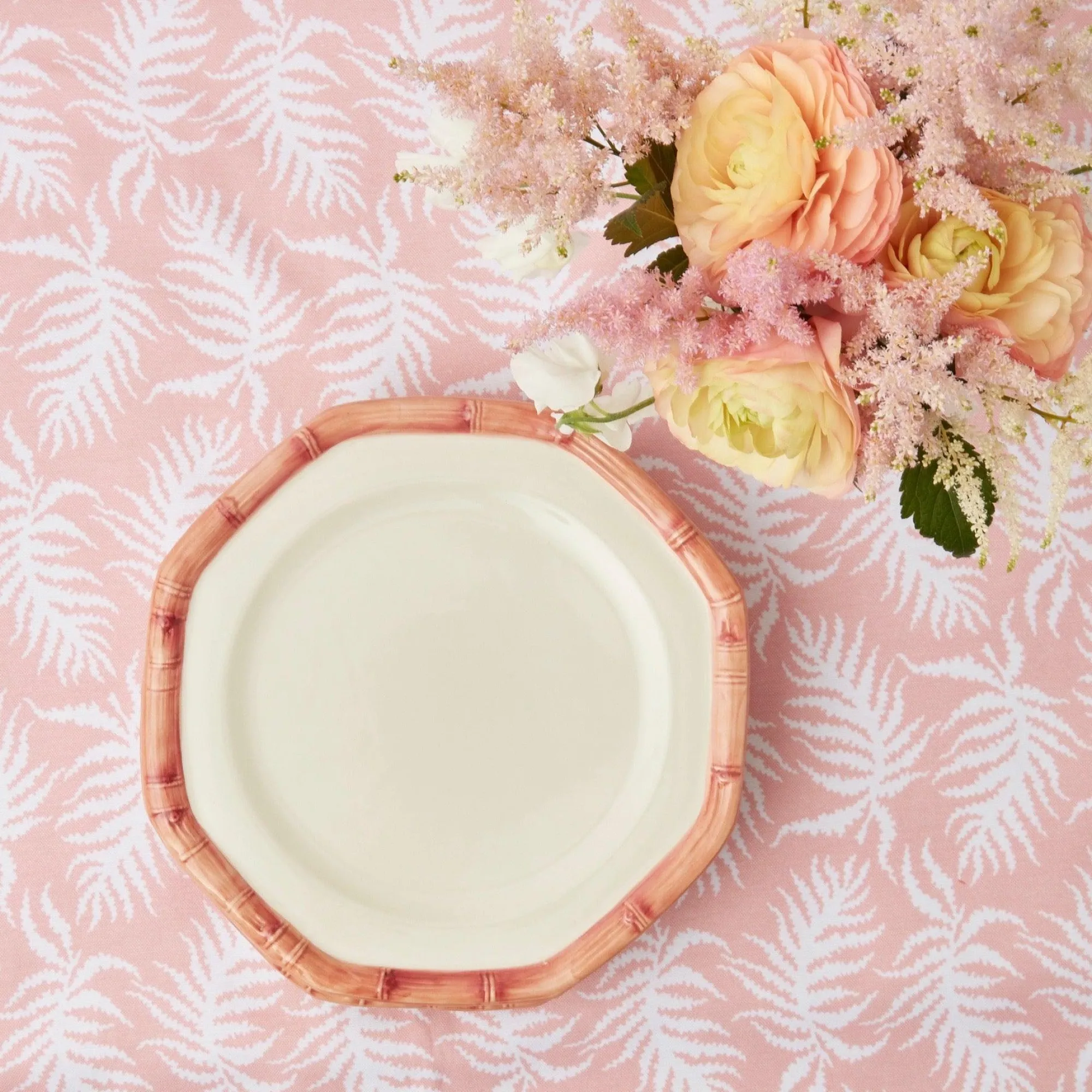 Pink Geometric Bamboo Dinner Plate|Mrs. Alice Sale